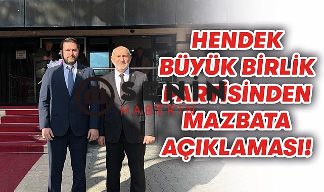 Hendek Büyük Birlik Partisi İlçe Başkanı Samet Kenar Açıklama Yaptı.