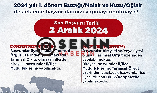 Dikkat Destek İçin Son Tarih 2 Aralık