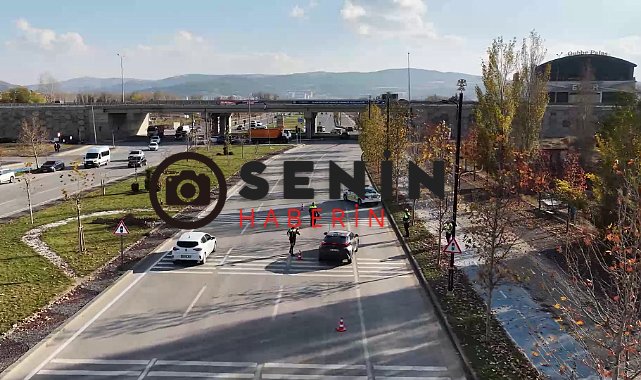 Sivasta Dronlu Trafik Denetimi.
