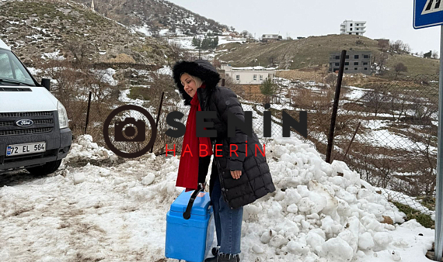 Gercüş’te Kar ve Zorlu Kış Koşullarına Rağmen Köylerde Aşı Çalışmaları Aralıksız Sürüyor