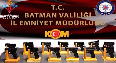 Bismilde Durudurulan Araçta 11 adet Glock ibareli (9x19 mm) tabanca,