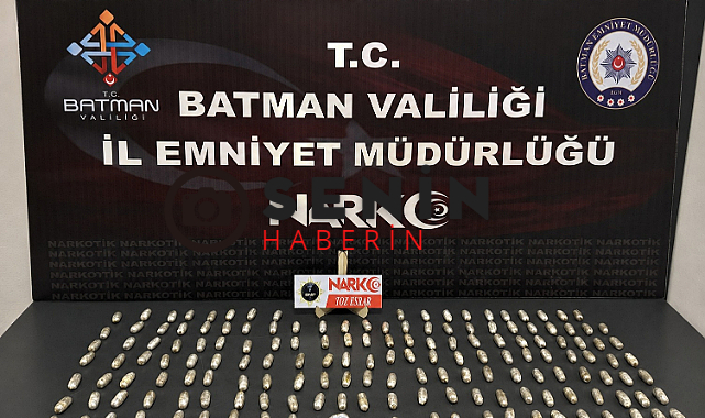 Batmanda Durdurulan Araçta 4 Yabancı Uyruklu Şahıs Midesinde 918 Gram Eroin Yakalandı.