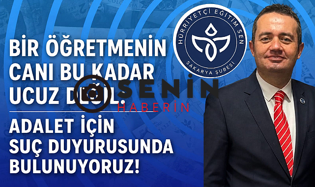 Sakarya eğitim camiası ve Hürriyetçi Eğitim Sen Agrı'da Evinde Ölü Bulunan Meslektaşlarının Ölüm Sebebinin bir An Önce Bulunmasını İstiyorlar.