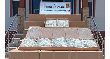 Kırşehirde 1 Milyon 26 Bin Kaçak Makaron